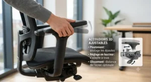 Pietement robuste et roulettes silencieuses testes pour cet avis chaise de bureau
