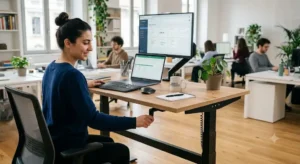 Scrivania regolabile in altezza economica sotto i 200 euro con design ergonomico