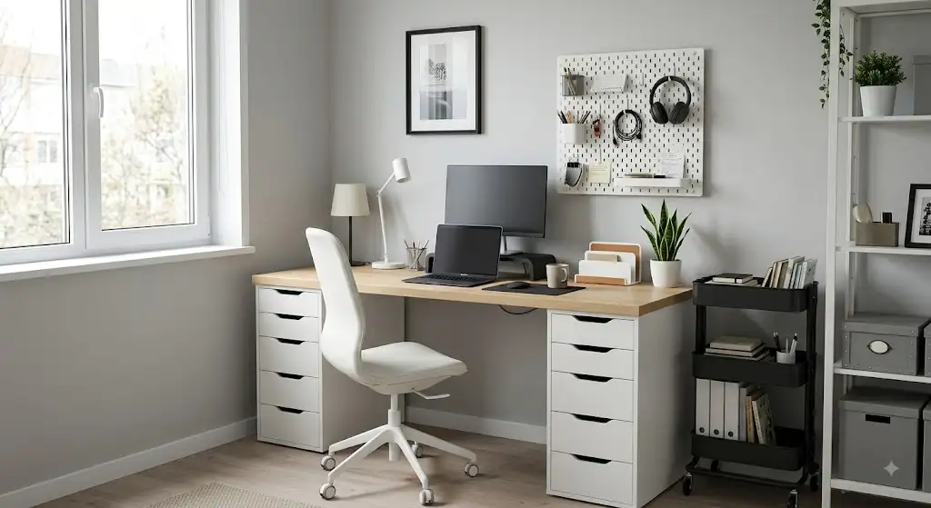 Sélection des meilleurs produits IKEA bureau pour aménager un espace de travail moderne à la maison.