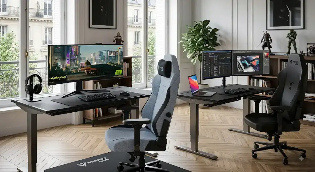Sélection des meilleurs produits Secretlab comprenant fauteuils ergonomiques et bureaux pour setup gaming