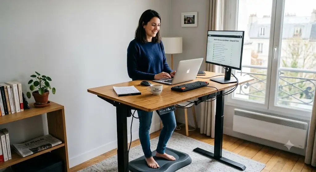 Sélection et comparatif du meilleur bureau assis-debout moins de 400 euros pour le télétravail