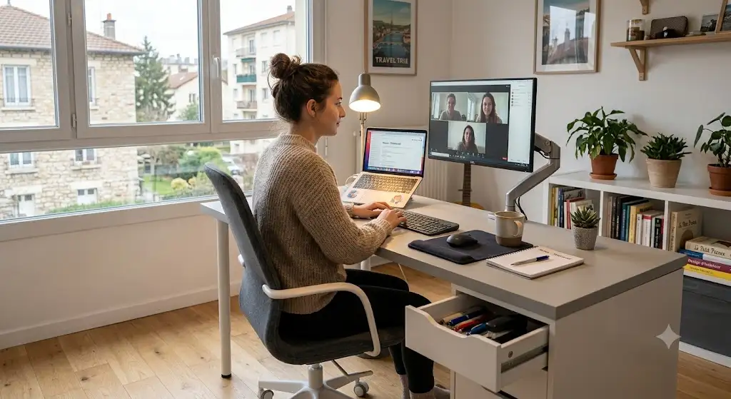 bureau ikea avis modèle Lagkapten et caisson Alex testé en situation de télétravail à domicile