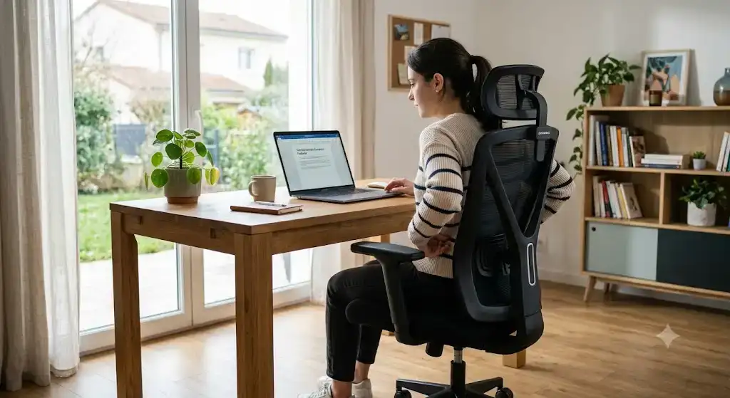 Avis et test de la chaise de bureau songmics avis dans un espace de télétravail