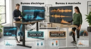 Avis et témoignages d'utilisateurs sur le choix d'un bureau électrique vs bureau manivelle.