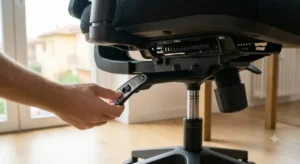 Meccanismo di reclinazione con blocco di sicurezza di una sedia ergonomica da ufficio