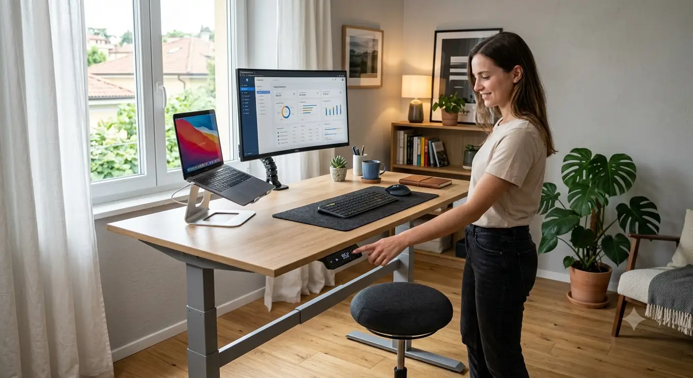 Scrivania da ufficio ergonomica regolabile in altezza in offerta speciale